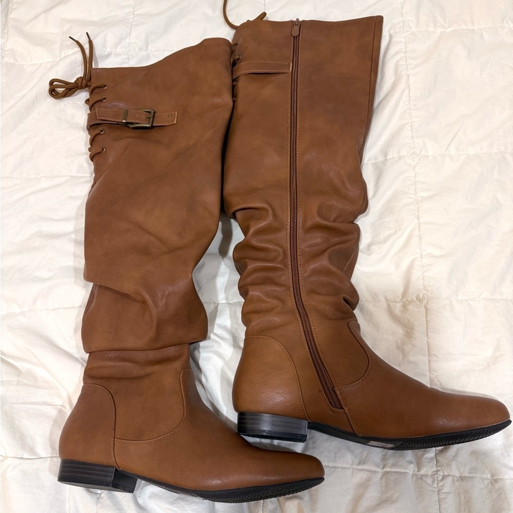 Dream Pairs Tan Over the Knee Boots sz 8.5 like new